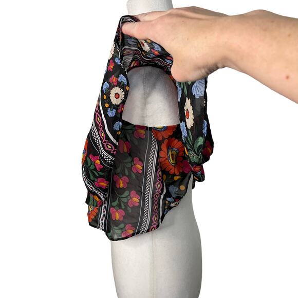 NWOT Women's Show Me Your Mumu chiffon ruffle sleeves crop top - Small - Picture 5 of 8